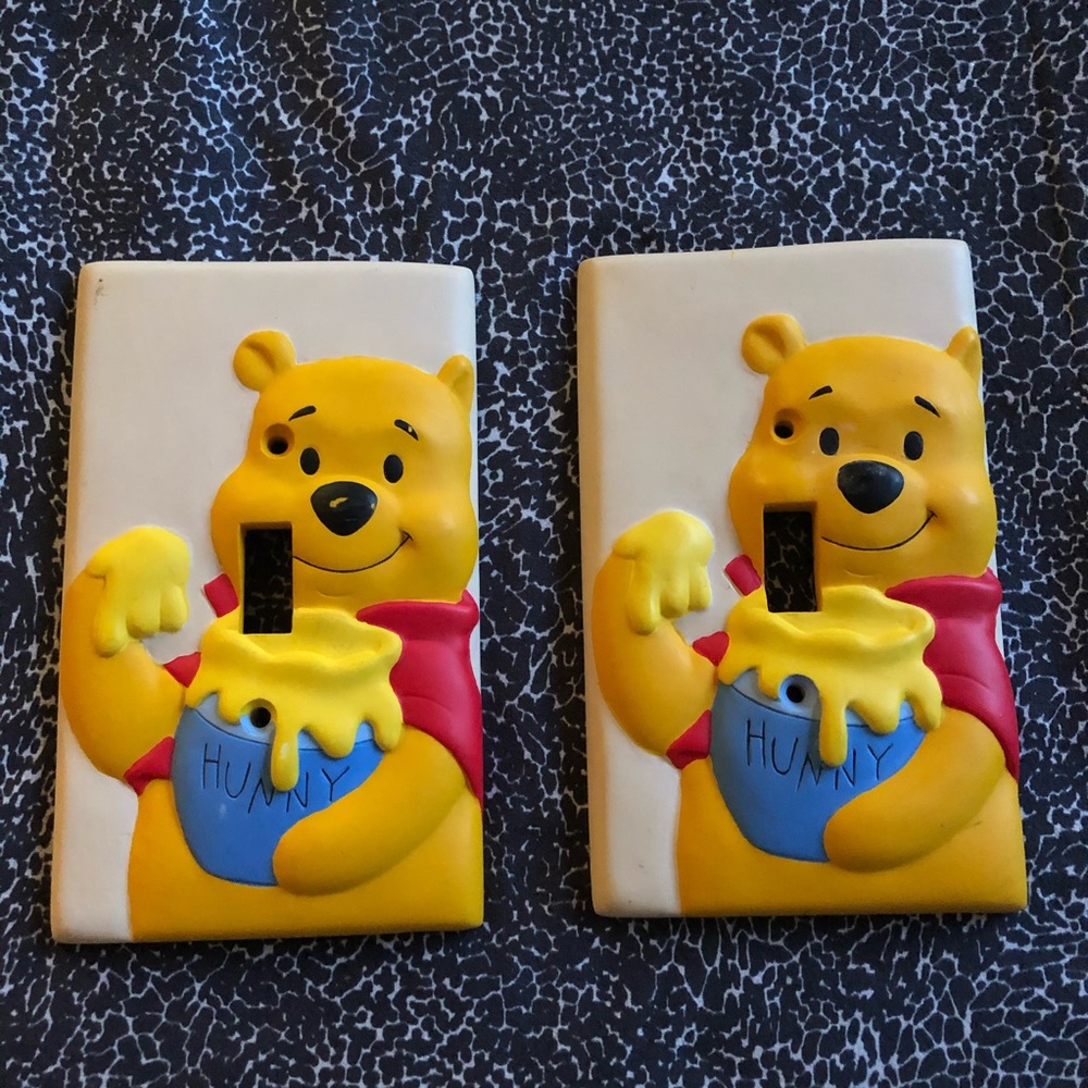 Pair of Disney Pooh Light Switch Covers